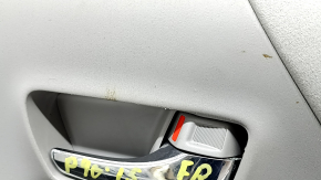 Front right door panel for Toyota Prius V 12-17, gray, gray velour armrest, with handle, scratches, dry-cleanable