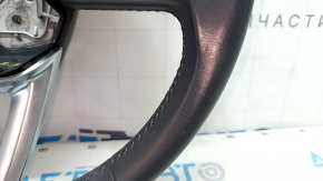 Audi Q5 80A 18-20 leather steering wheel, gray, no buttons or paddles, heated, scratches, nicks