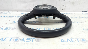 Audi Q5 80A 18-20 leather steering wheel, gray, no buttons or paddles, heated, scratches, nicks
