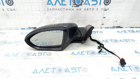 Left side mirror assembly for VW Jetta 19-23, 5+2 pins, BSM, heated, graphite