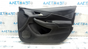 Door trim panel, front right, Chevrolet Volt 16, black with black leather insert, scratches