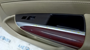 Door trim card front right Acura TLX 15-17 beige leather, armrest beige leather, lining defect, dented