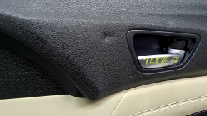 Door trim card front right Acura TLX 15-17 beige leather, armrest beige leather, lining defect, dented