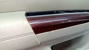 Front left door panel for Acura TLX 15-17, beige leather, beige leather armrest, beige leather insert, scratches, dents