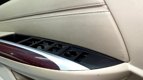 Front left door panel for Acura TLX 15-17, beige leather, beige leather armrest, beige leather insert, scratches, dents