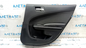 Door trim panel, rear right, Dodge Charger 15-18 rest, black, insert, cloth, black leather armrest