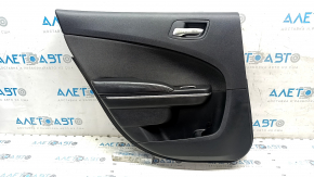 Door trim panel, rear left, 1918 Dodge Charger, black, insert, black cloth, armrest, black leather, scratches