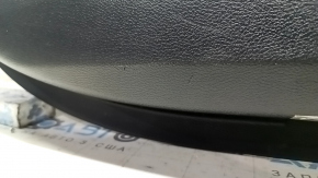 Door trim panel, rear left, 1918 Dodge Charger, black, insert, black cloth, armrest, black leather, scratches