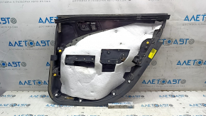 Door trim panel, rear left, 1918 Dodge Charger, black, insert, black cloth, armrest, black leather, scratches