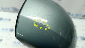 Right side mirror assembly for Toyota Prius V 12-17, 5 pins, green, scratched