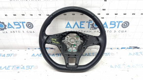 VW Jetta 19-23 black leather steering wheel, no buttons or trim, scratches