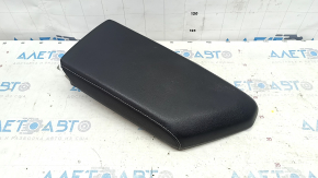 Armrest VW Jetta 19-21 leather black, white stitching, melted