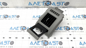 Right dashboard air vent assembly with cup holder for Toyota Prius V 15-17 gray