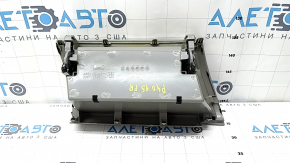 Glove compartment, upper compartment of Toyota Prius V 15-17, gray leather, in need of cleaning, dent
