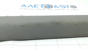 Front left inner door sill trim for Toyota Prius V 12-17, gray, scratches, needs cleaning, dented fastener, whitened plastic