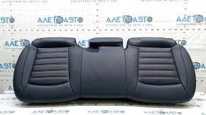 Rear seat, 2nd row, lower part, Ford Edge 15-24, blue leather, orange stitching