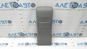 Rear center console trim for Toyota Prius V 15-17, gray, with cup holders, scratches, needs cleaning