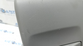Rear center console trim for Toyota Prius V 15-17, gray, with cup holders, scratches, needs cleaning
