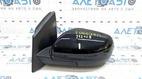 Left side mirror assembly for Ford Edge 19-24, 7 pins, black, BSM, heated