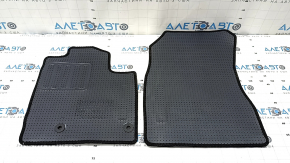 Set of floor mats for Mitsubishi Outlander 22-25, black cloth, 3 rows