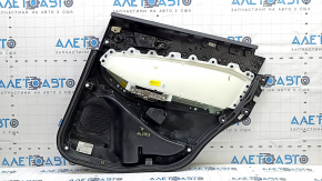 Black rear left door panel for Ford Edge 19-24, SEL, ST-Line, blue leather insert, black leather armrest