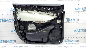Black front right door panel for a 19-24 Ford Edge SEL, blue leather insert, black leather armrest