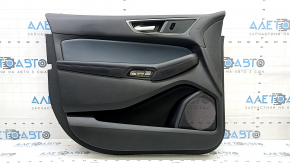 Black door panel, front left, 19-24 Ford Edge, SEL, blue leather insert, black leather armrest