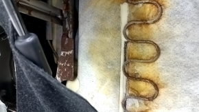 Mitsubishi Outlander 22-25 black leather rear seats, 3rd row, dry cleanable, dented, rusty at the bottom