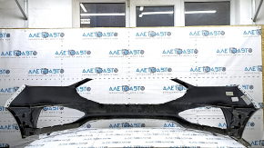 Front bumper, bare, 19-24 Ford Edge, without parking sensors, white, scratches, crack in mount