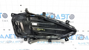Left fog light cover for Ford Edge 19-24 with chrome molding