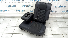 Rear seat, 2nd row, left, Mitsubishi Outlander 22-25, without airbag, black leather combination, gray stitching, water damage, dented
