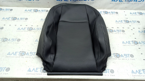 Upper passenger seat trim for a 19-21 VW Jetta, black leather, scratches