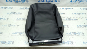 Upper passenger seat trim for a 19-21 VW Jetta, black leather, scratches