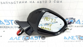 Mitsubishi Outlander 22-25 right side mirror assembly, 9+2 pins, turn signal, heated, auto-folding, BSM, camera, gloss black