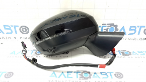 Mitsubishi Outlander 22-25 right side mirror assembly, 9+2 pins, turn signal, heated, auto-folding, BSM, camera, gloss black