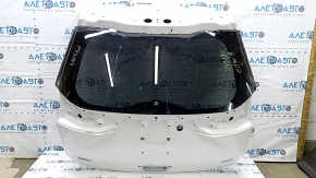 A bare tailgate with glass for a 19-24 Ford Edge, white YZ, without moldings.
