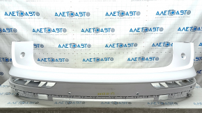 Bare rear bumper, upper part, Audi Q5 80A 18-20, for parking sensors, white, with mount, broken mount, broken