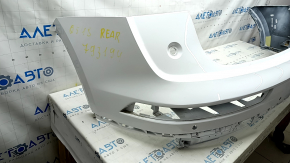 Bare rear bumper, upper part, Audi Q5 80A 18-20, for parking sensors, white, with mount, broken mount, broken