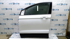 Front left door assembly for a Ford Edge 15-24 white YZ, keyless, broken connector