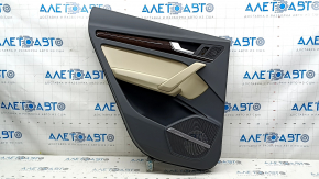 Door trim panel rear left Audi Q5 80A 18-20 dark gray, molding under the tree, insert leather beige, armrest leather beige, Bang & Olufsen