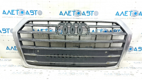 Audi Q5 80A 18-20 radiator grille assembly, chrome, for parking sensors, no emblem, scratches, chrome defect