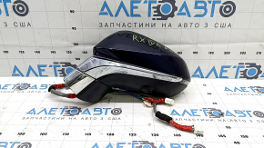 Left side mirror assembly Lexus RX350 RX450h 21-22 15+6 pins, turn signal, heated, auto-dimming, BSM, camera, blue,
