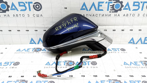 Right side mirror assembly for Lexus RX350 RX450h 21-22, 15+6 pins, turn signal, heated, auto-dimming, BSM, camera, blue