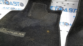 Set of floor mats for Lexus RX350 RX450h 16-22 cloth, black, dry-cleanable