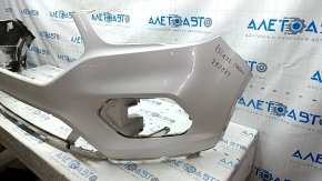 Front bumper, bare, Ford Escape MK3 2017-2019, white, cracked, cracks in the mounts, scratches, chips, fake