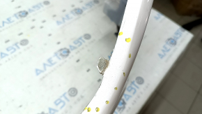 Front bumper, bare, Ford Escape MK3 2017-2019, white, cracked, cracks in the mounts, scratches, chips, fake