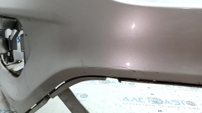 Front bumper, bare, Ford Escape MK3 2017-2019, white, cracked, cracks in the mounts, scratches, chips, fake