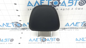 Rear left headrest, 2nd row, Mitsubishi Outlander 22-25, black leather, gray stitching