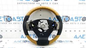 Lexus RX350 RX450h 20-22 black leather steering wheel with heating, light wood inserts with paddle shifters