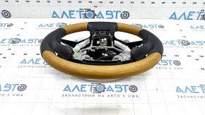 Lexus RX350 RX450h 20-22 black leather steering wheel with heating, light wood inserts with paddle shifters